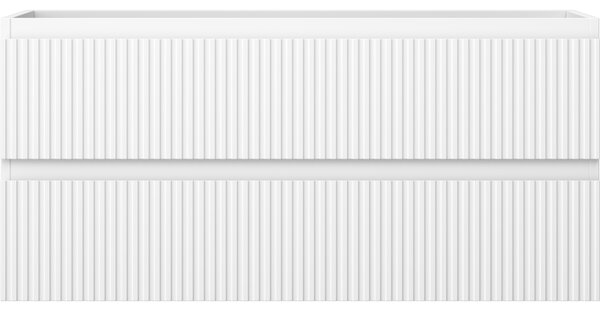 Mexen Rivel, koupelnová skříňka 100 cm, 2 zásuvky, drážkovaná, bílá matná, 91A20-10047-2-BFF01