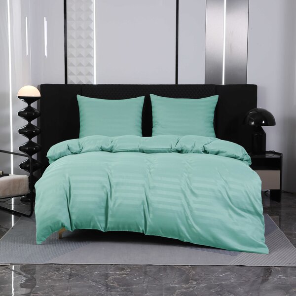 Hotelové povlečení z mikrovlákna JASMINE mentolové - proužek 2 cm, hotelová kapsa Rozměr povlečení: 70 x 90 cm | 140 x 200 cm