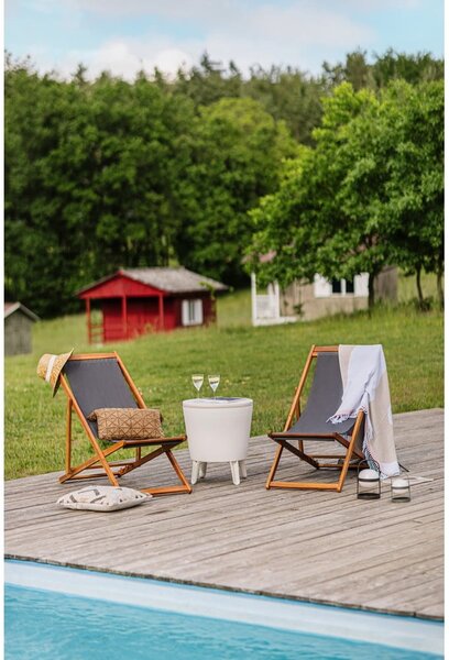Šedé/v přírodní barvě dřevěné zahradní lehátko Dionysus – Bonami Essentials
