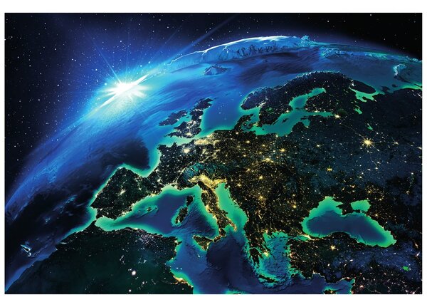 Fototapeta zářivá modrá planeta