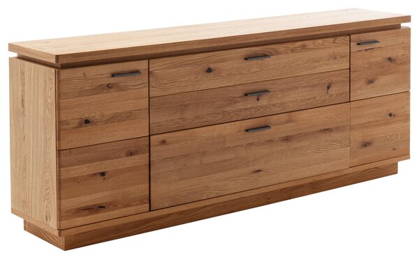 ŠIROKÁ KOMODA, trámový dub, barvy dubu, 210/84/44 cm Linea Natura