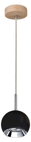 Spot-Light 5143174 - LED Lustr na lanku BALL WOOD 1xGU10/5W/230V matný dub