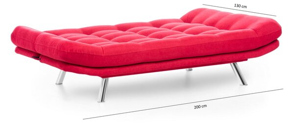 Hanah Home 3-místná pohovka Misa 200 cm červená