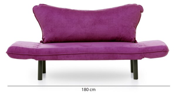 Hanah Home 2-místná pohovka Chatto 140 cm fialová