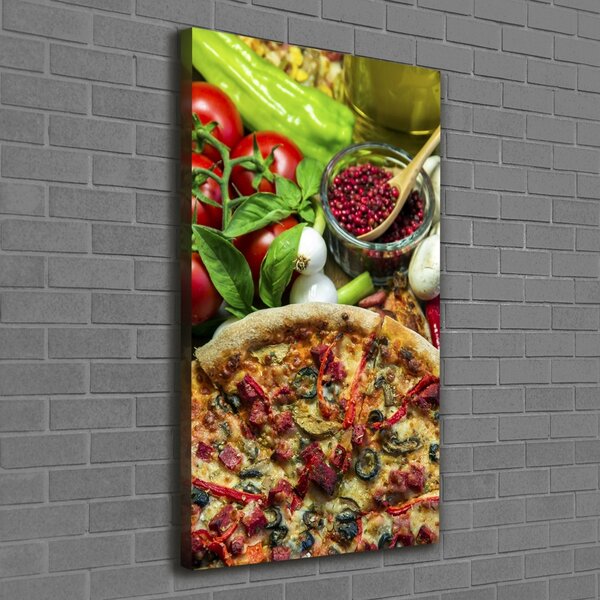 Vertikální Foto obraz tištěný na plátně Pizza ocv-86386150