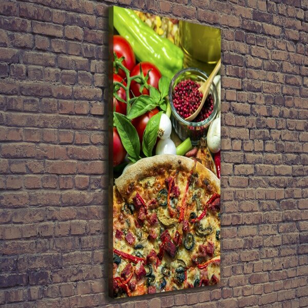 Vertikální Foto obraz tištěný na plátně Pizza ocv-86386150