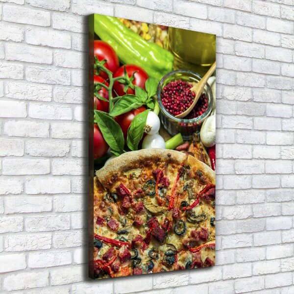 Vertikální Foto obraz tištěný na plátně Pizza ocv-86386150