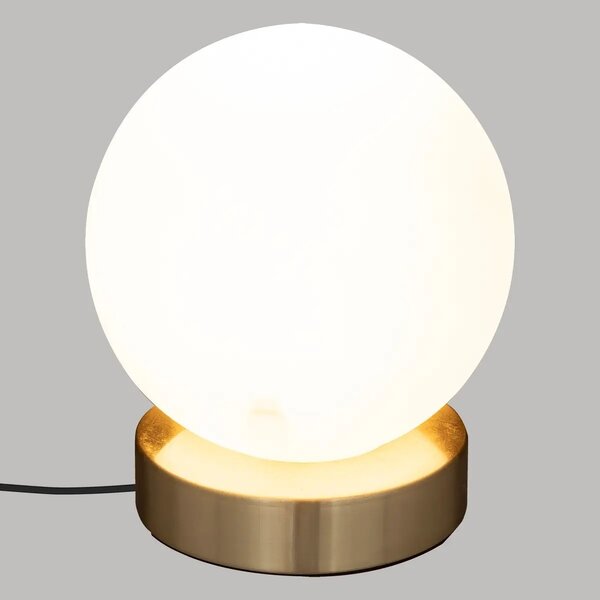 Stolní lampa Atmosphera bílá skleněná 16 cm patice E14 moderní