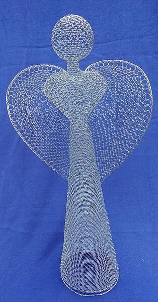 Plastika od Krasava Šerkopová - "Anděl ochránce", rozměr: 27 x 56 cm