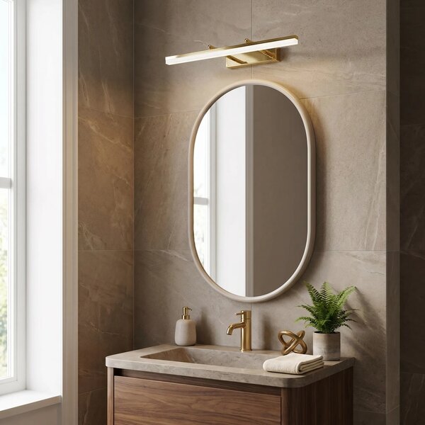 Toolight Koupelnové nástěnné LED osvětlení APP1873-1W 60cm zlatá