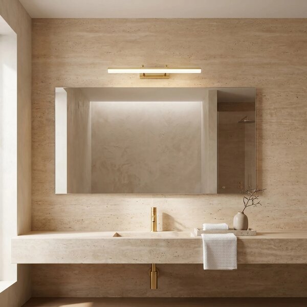 Toolight Koupelnové nástěnné LED osvětlení APP1873-1W 60cm zlatá