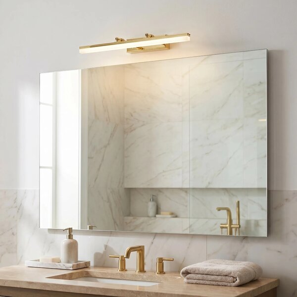 Toolight Koupelnové nástěnné LED osvětlení APP1873-1W 60cm zlatá