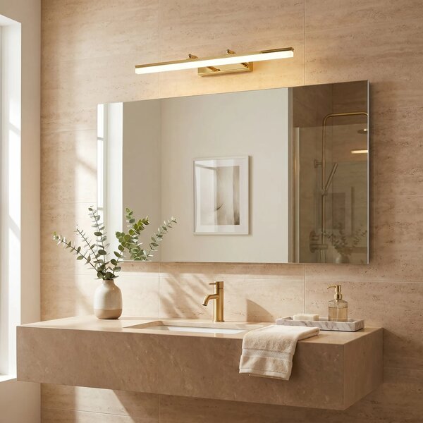 Toolight Koupelnové nástěnné LED osvětlení APP1873-1W 60cm zlatá