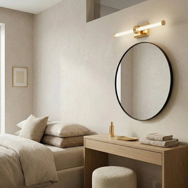 Toolight Koupelnové nástěnné LED osvětlení APP1883-1W 40cm zlatá