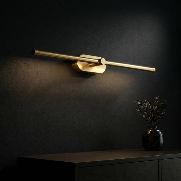 Toolight Koupelnové nástěnné LED osvětlení APP1893-1W 60 cm kartáčovaná zlatá