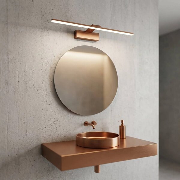 Toolight Koupelnové nástěnné LED osvětlení SWE013-1W 58cm kartáčovaná měď
