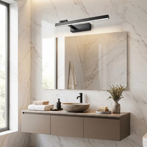 Toolight Koupelnové nástěnné LED osvětlení SWE034-1W 40cm černá