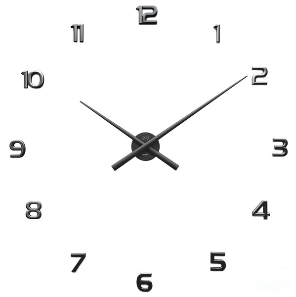 JVD Designové černé nástěnné nalepovací hodiny JVD HT465.1 ( )