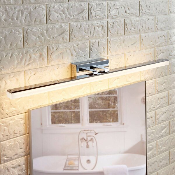 Lucande LED nástěnné koupelnové svítidlo Julie, 75 cm, chrom, kov, IP44, Koupelna, Moderní