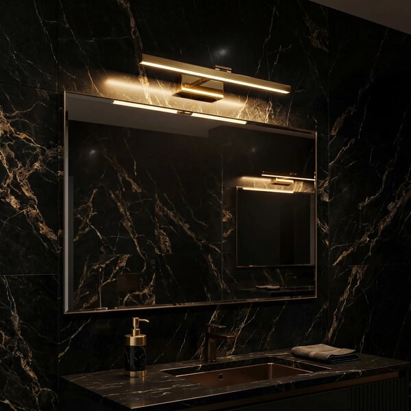 Toolight Koupelnové nástěnné LED osvětlení APP1861-1W 60 cm zlatá