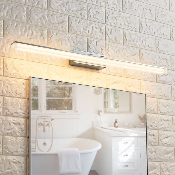 Lucande LED nástěnné koupelnové svítidlo Julie, 75 cm, chrom, kov, IP44, Koupelna, Moderní