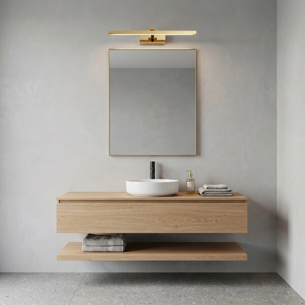 Toolight Koupelnové nástěnné LED osvětlení APP1861-1W 60 cm zlatá