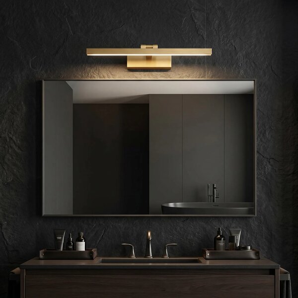 Toolight Koupelnové nástěnné LED osvětlení APP1864-1W 60 cm kartáčovaná zlatá