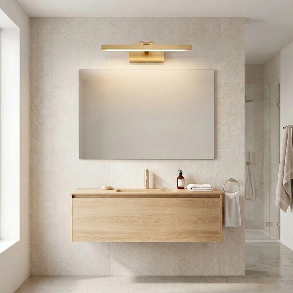 Toolight Koupelnové nástěnné LED osvětlení APP1864-1W 60 cm kartáčovaná zlatá