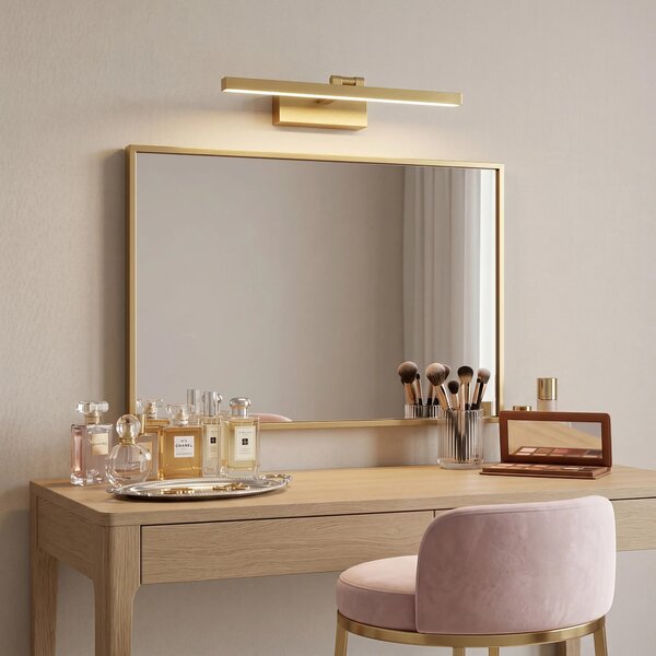 Toolight Koupelnové nástěnné LED osvětlení APP1864-1W 60 cm kartáčovaná zlatá