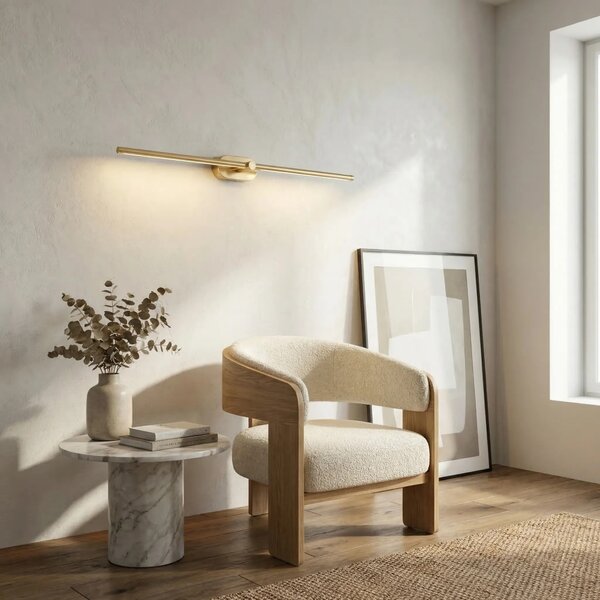 Toolight Koupelnové nástěnné LED osvětlení APP1894-1W 80 cm kartáčovaná zlatá