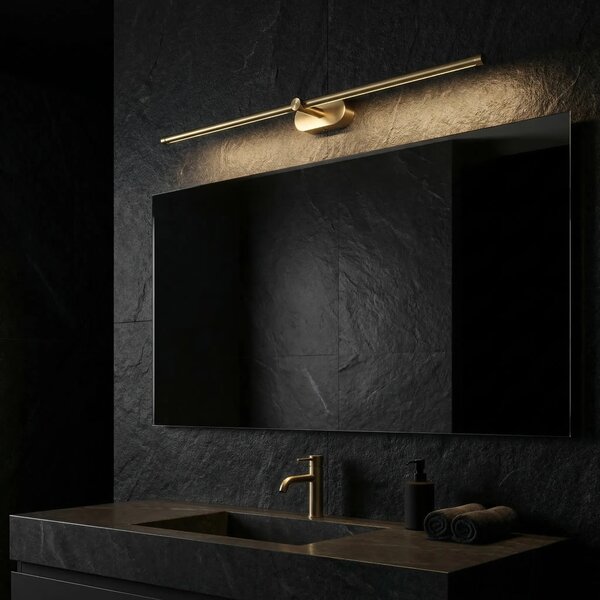 Toolight Koupelnové nástěnné LED osvětlení APP1894-1W 80 cm kartáčovaná zlatá