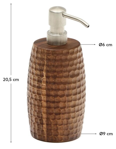 Hnědý dřevěný dávkovač mýdla Fraz – Kave Home