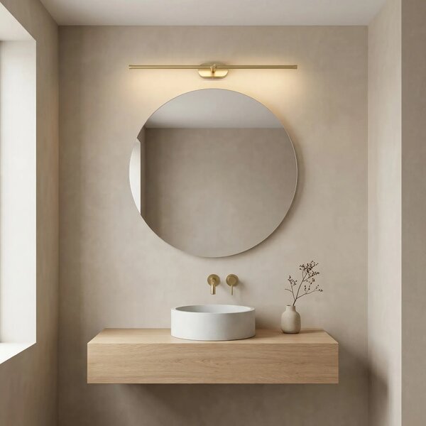 Toolight Koupelnové nástěnné LED osvětlení APP1894-1W 80 cm kartáčovaná zlatá
