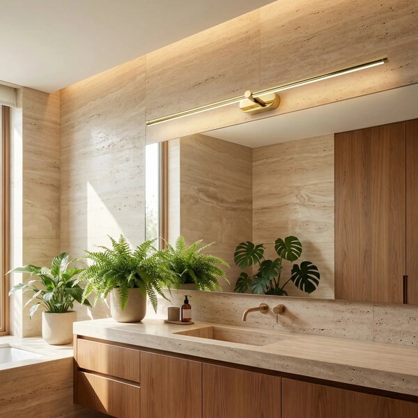 Toolight Koupelnové nástěnné LED osvětlení APP1891-1W 80 cm zlatá