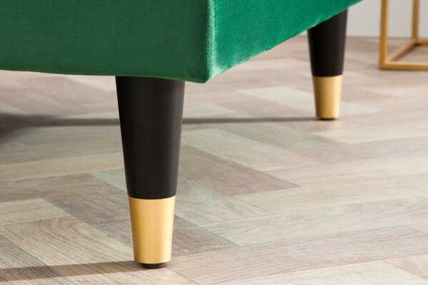Sedací souprava COZY VELVET II 260 CM smaragdově zelená samet Nábytek | Obývací pokoj | Sedací soupravy a pohovky | Sedací soupravy | Rohové