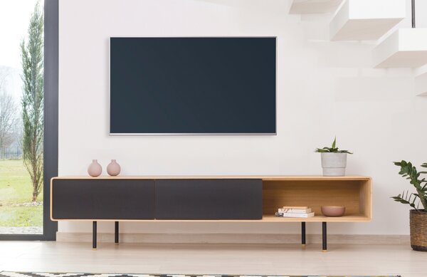 -25 % Dny MOMENTI– Gazzda Bílý dubový TV stolek Fina 160 x 45 cm