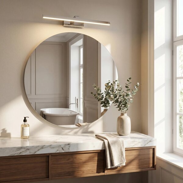 Toolight Koupelnové nástěnné LED osvětlení SWE002-1W 58cm chrom