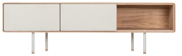 -25 % Dny MOMENTI– Gazzda Bílý dubový TV stolek Fina 160 x 45 cm