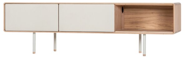 -25 % Dny MOMENTI– Gazzda Bílý dubový TV stolek Fina 160 x 45 cm