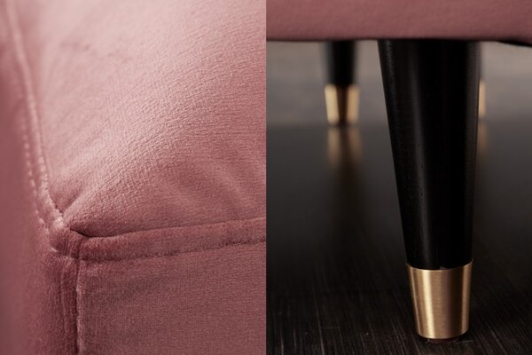 Sedací souprava COZY VELVET II 260 CM tmavě růžová samet Nábytek | Obývací pokoj | Sedací soupravy a pohovky | Sedací soupravy | Rohové