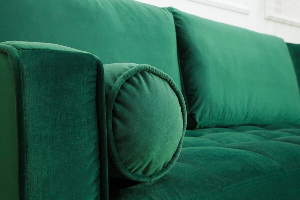 Sedací souprava COZY VELVET II 260 CM smaragdově zelená samet Nábytek | Obývací pokoj | Sedací soupravy a pohovky | Sedací soupravy | Rohové