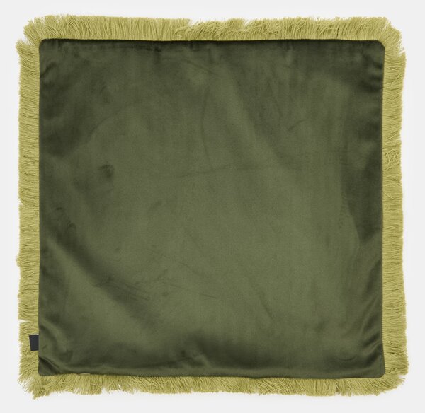 Sinsay - Decorative pillowcase with fringes in tropical pattern - zelená