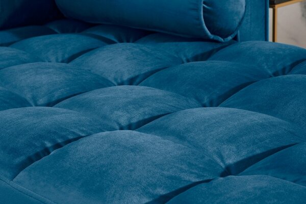 Sedací souprava COZY VELVET II 260 CM modrá samet Nábytek | Obývací pokoj | Sedací soupravy a pohovky | Sedací soupravy | Rohové