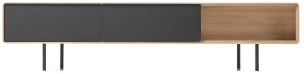 -25 % Dny MOMENTI– Gazzda Černý dubový TV stolek Fina 200 x 45 cm