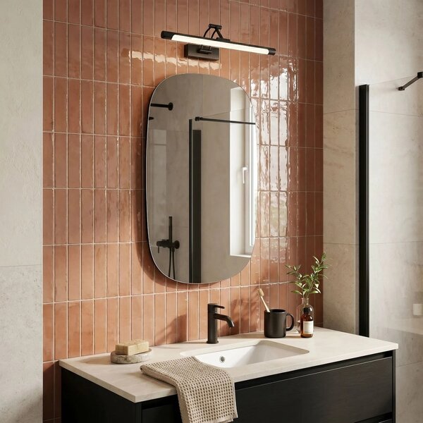 Toolight Koupelnové nástěnné LED osvětlení SWE025-1W 42cm černá