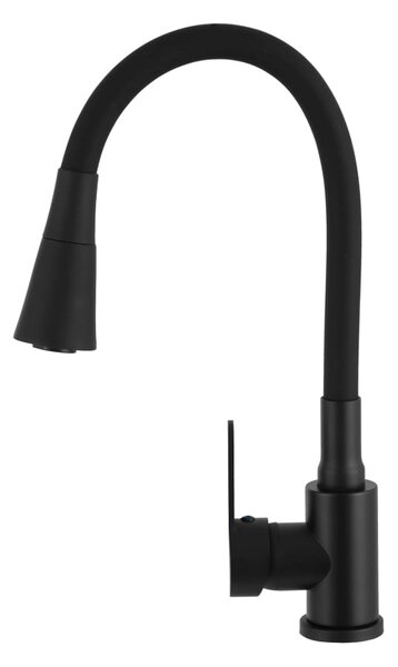 Gamma Flex 3000, stojánková dřezová baterie s flexibilním ramenem, černá, GMA-BFX-3000BK