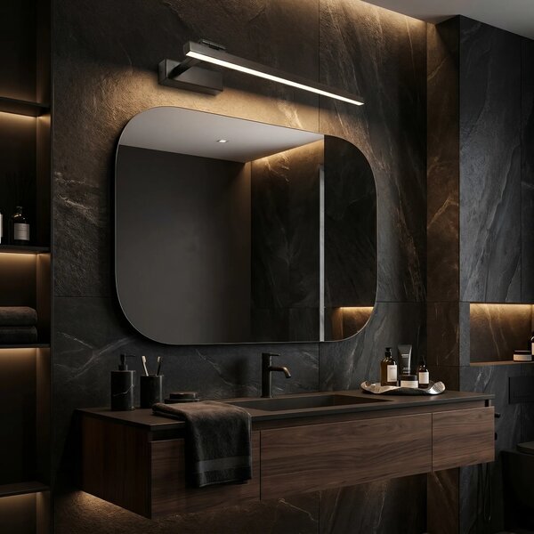 Toolight Koupelnové nástěnné LED osvětlení SWE035-1W 60cm černá