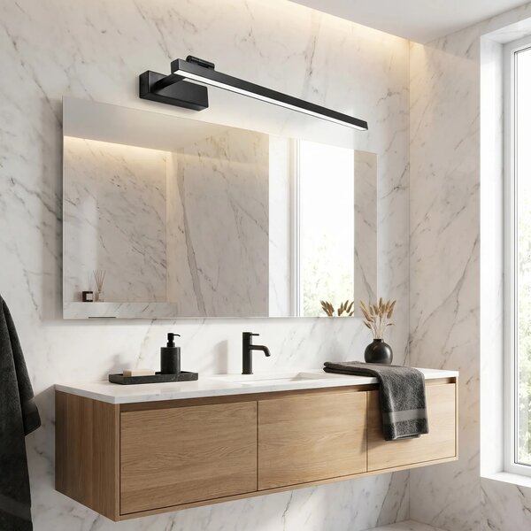 Toolight Koupelnové nástěnné LED osvětlení SWE035-1W 60cm černá