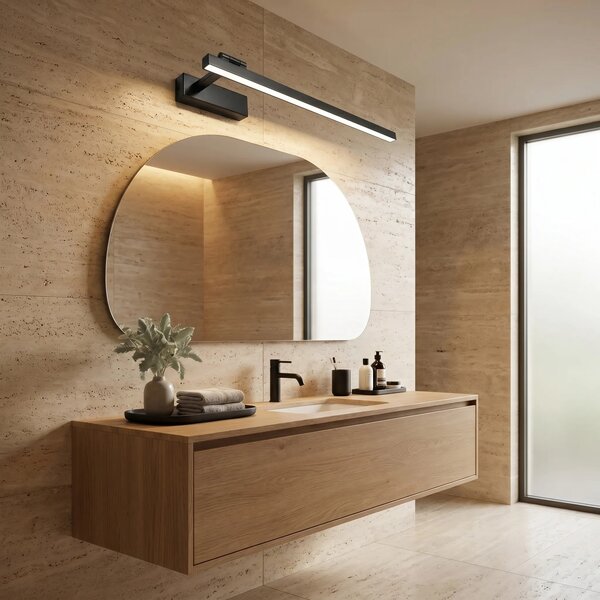 Toolight Koupelnové nástěnné LED osvětlení SWE035-1W 60cm černá