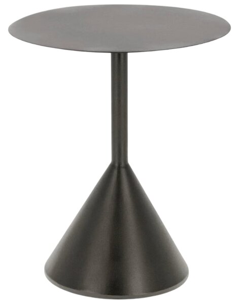 Černý kovový odkládací stolek Kave Home Yinan 48 cm